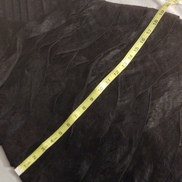 Adrianna Papell shutter ruffle pleated cocktail/prom dress black sz 10 - Picture 15 of 16